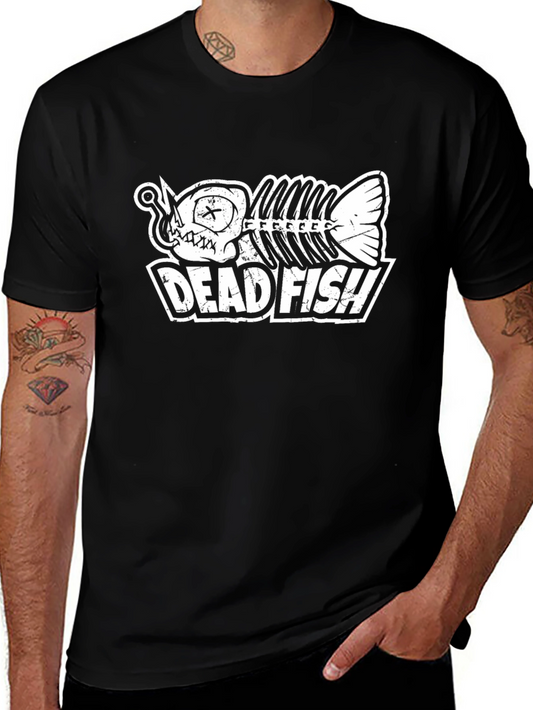 Dead Fish Graphic T-Shirt - Black Cotton Tee