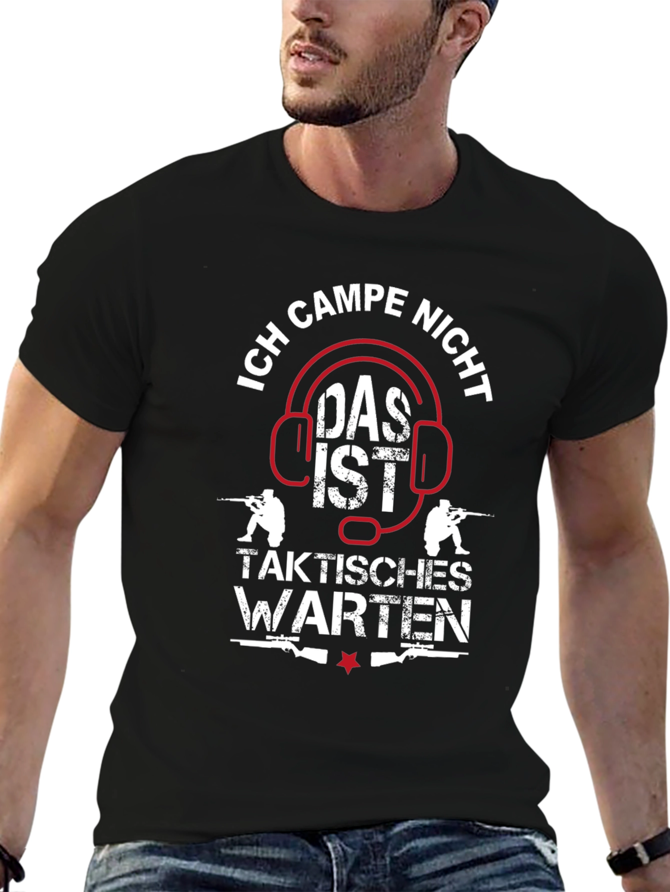 Ich Campe Nicht T-Shirt - Gamer Tactical Waiting