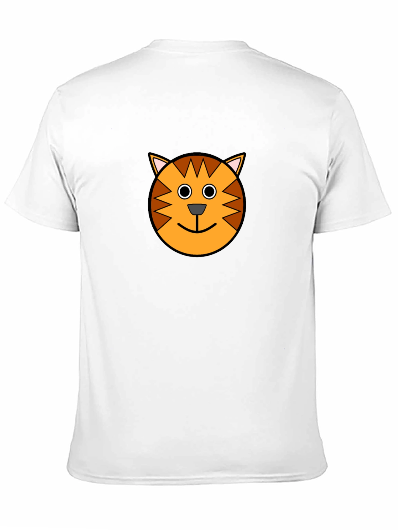 Fun Cartoon Cat Graphic Print Black T-Shirt