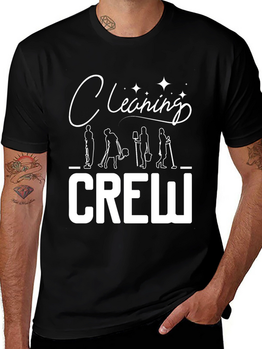 Cleaning Crew Graphic T-Shirt - Black