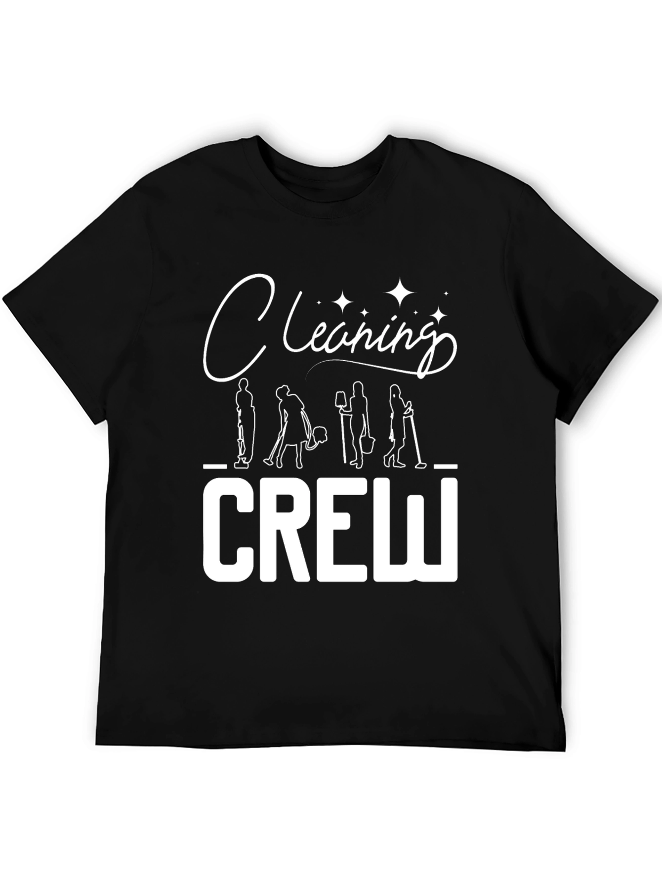 Cleaning Crew Graphic T-Shirt - Black