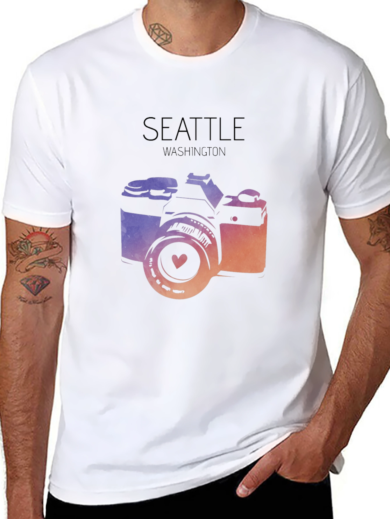 Seattle Washington Camera Graphic Tee