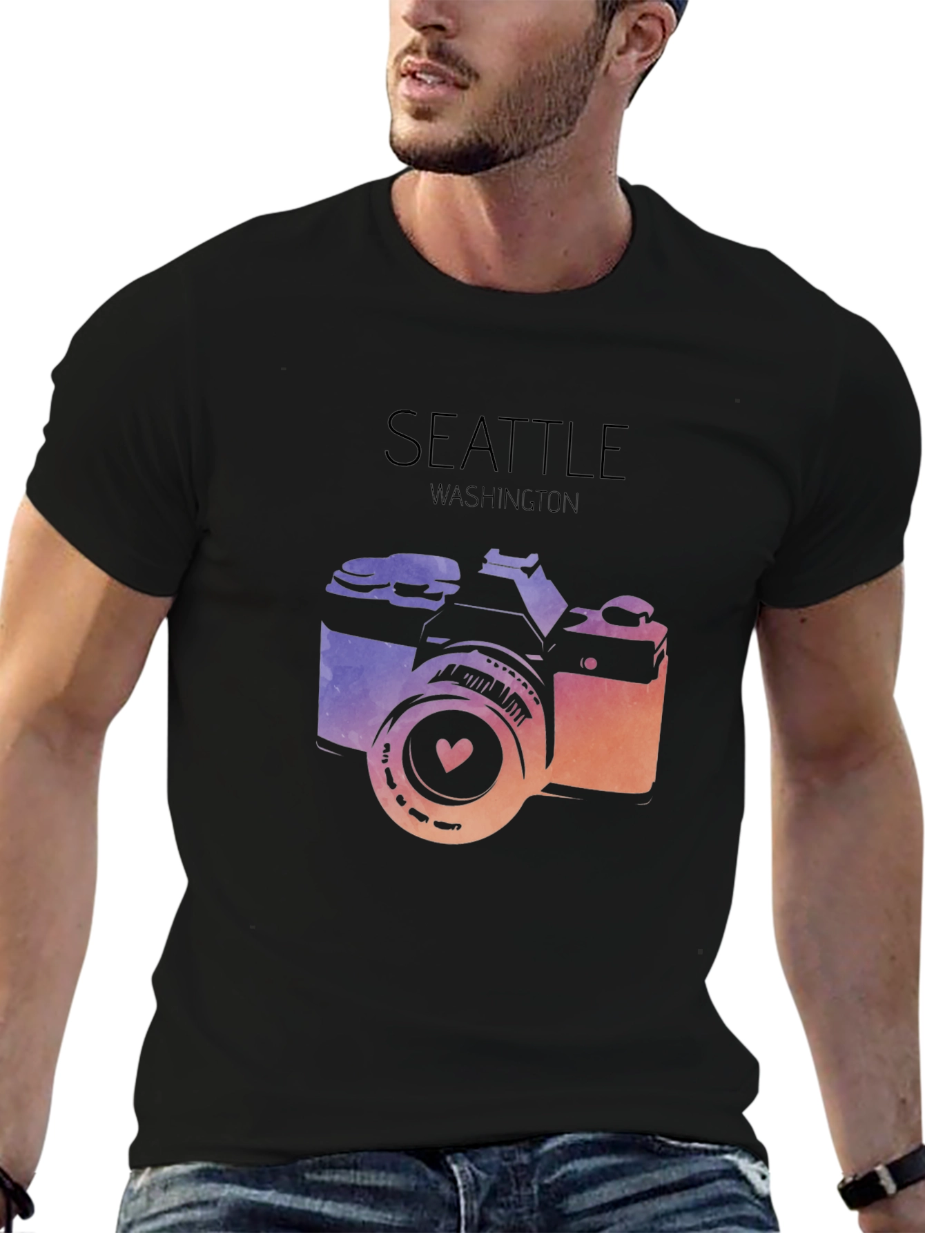 Seattle Washington Camera Graphic Tee