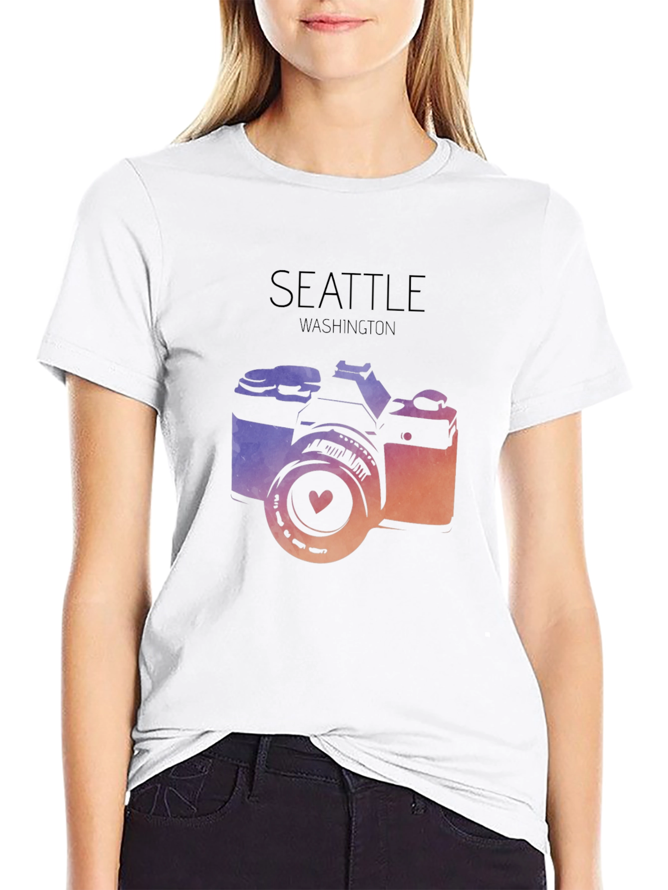 Seattle Washington Camera Graphic Tee