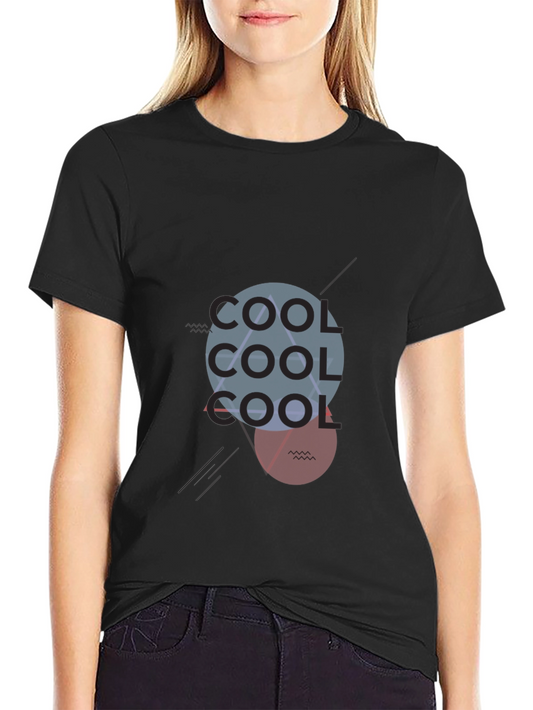 Cool Graphic Print Black Crew Neck T-Shirt