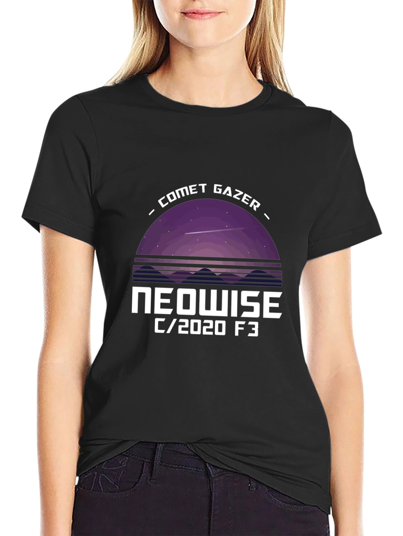Comet Gazer NEOWISE Graphic Tee - Black