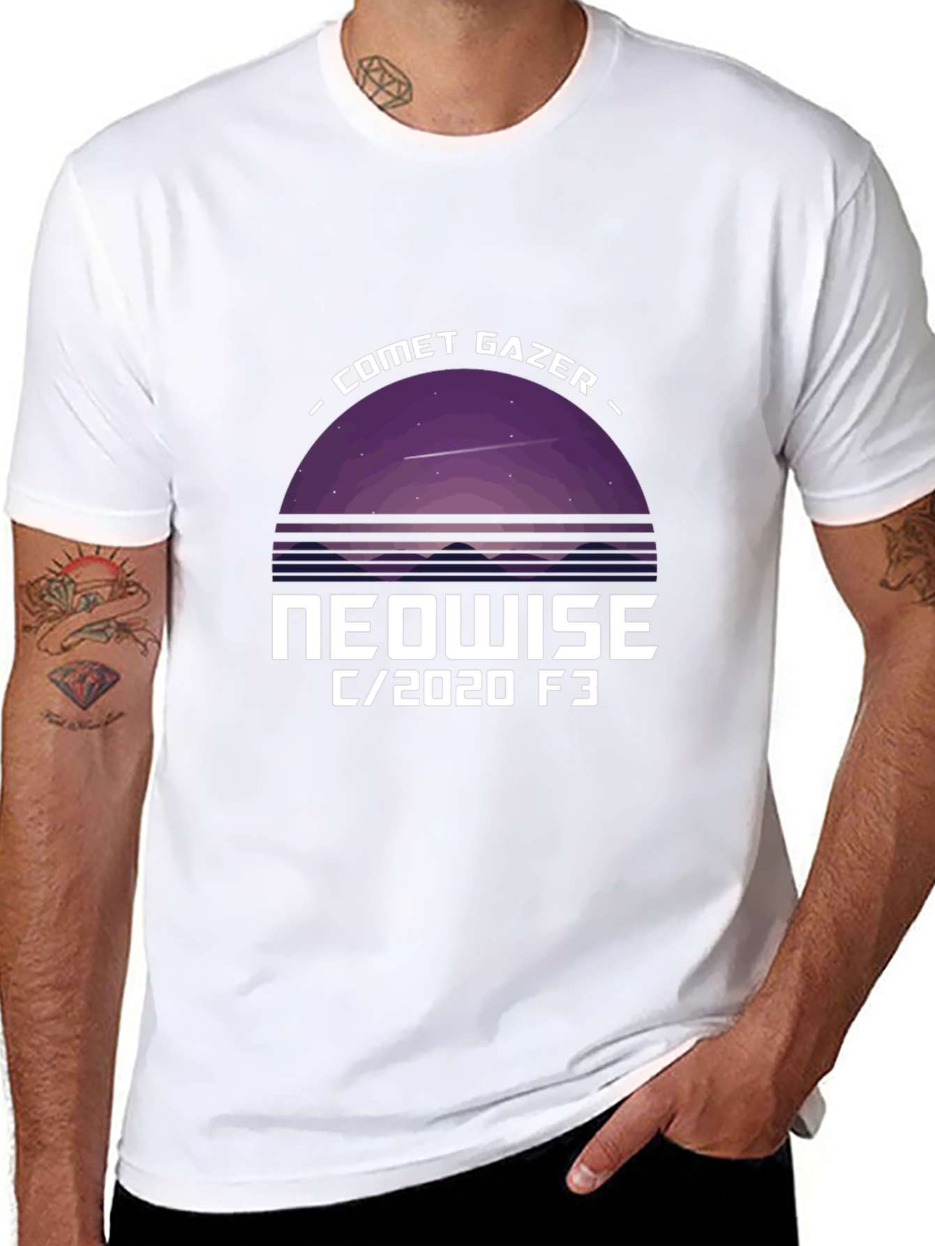Comet Gazer NEOWISE Graphic Tee - Black
