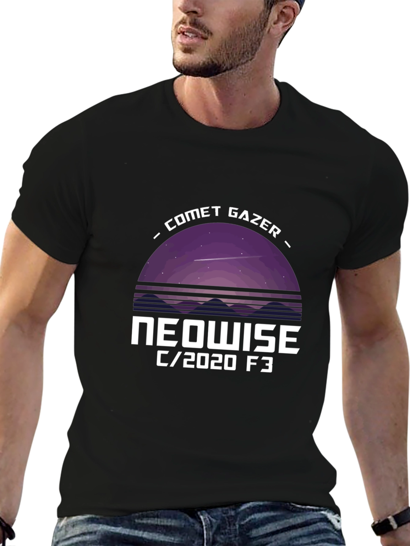 Comet Gazer NEOWISE Graphic Tee - Black
