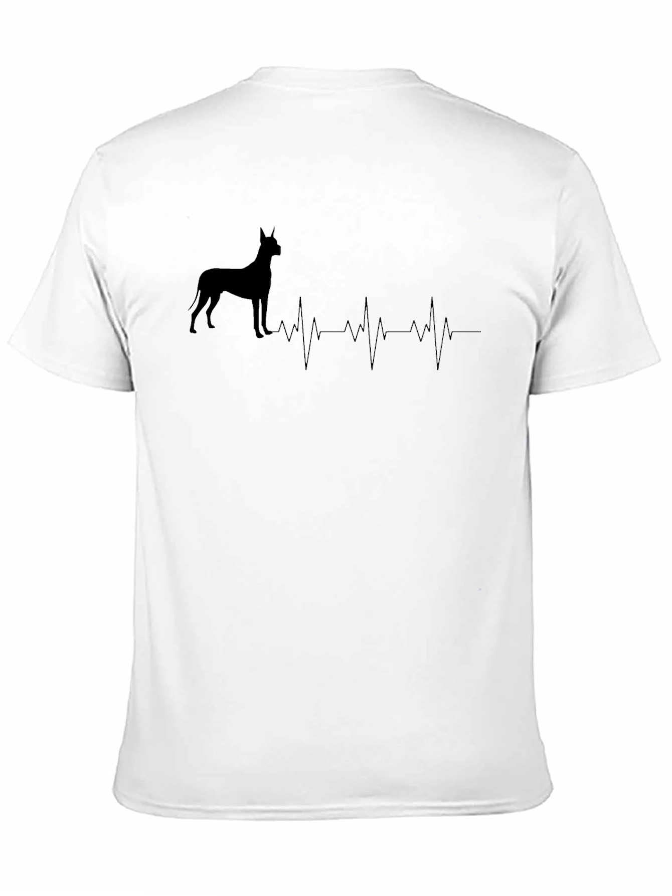 Dog Breed Heartbeat T-Shirt - Black