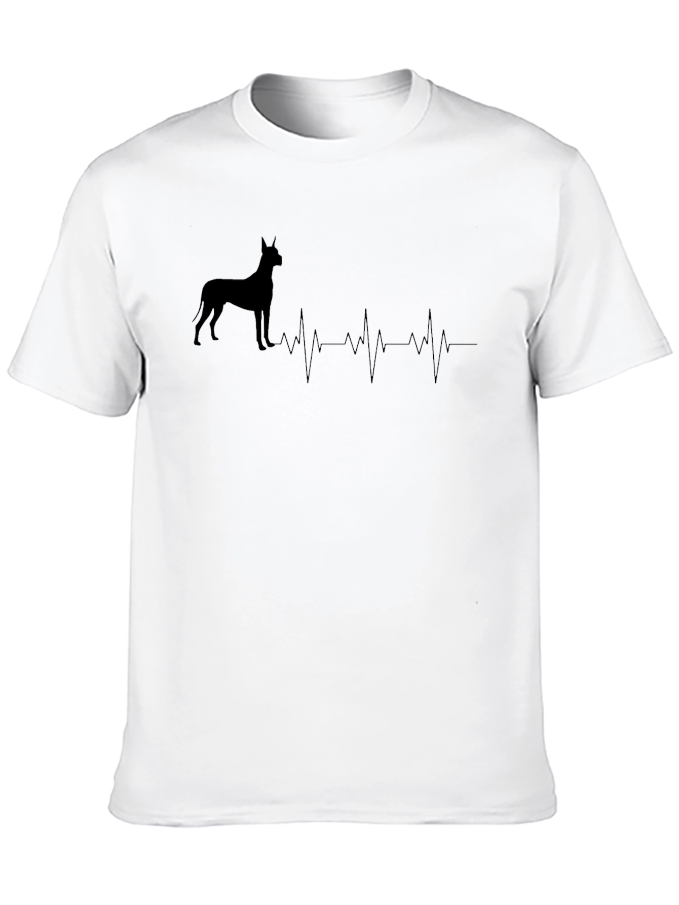 Dog Breed Heartbeat T-Shirt - Black