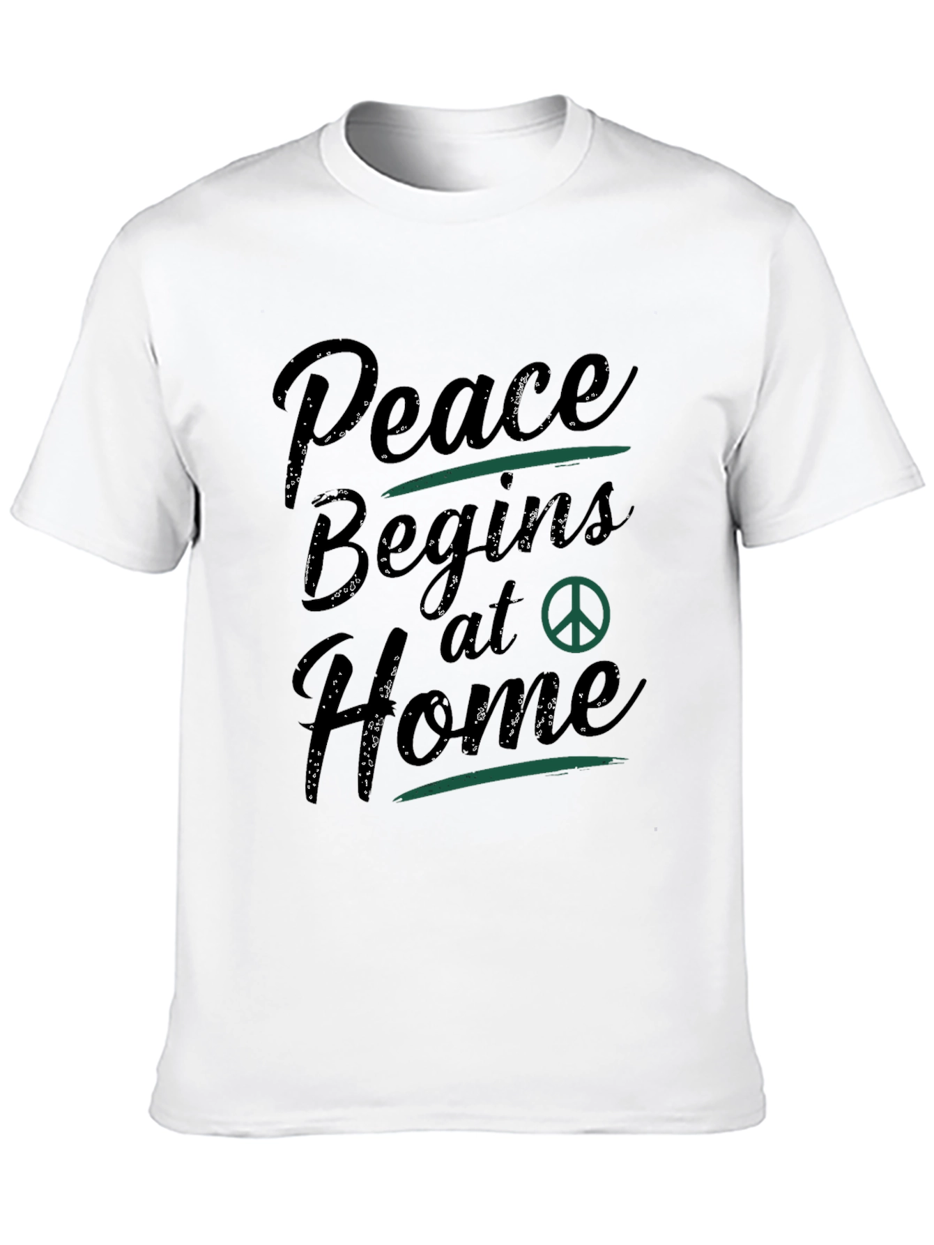 Peace Begins At Home Black T-Shirt