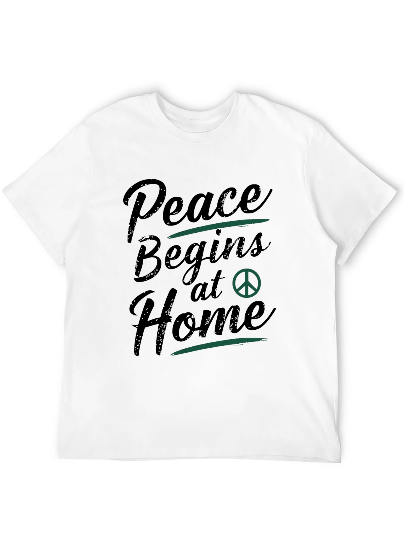 Peace Begins At Home Black T-Shirt