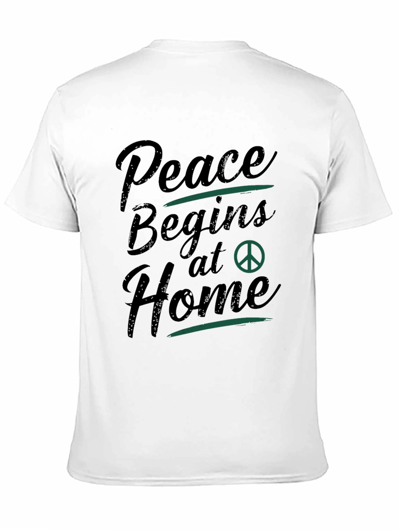 Peace Begins At Home Black T-Shirt