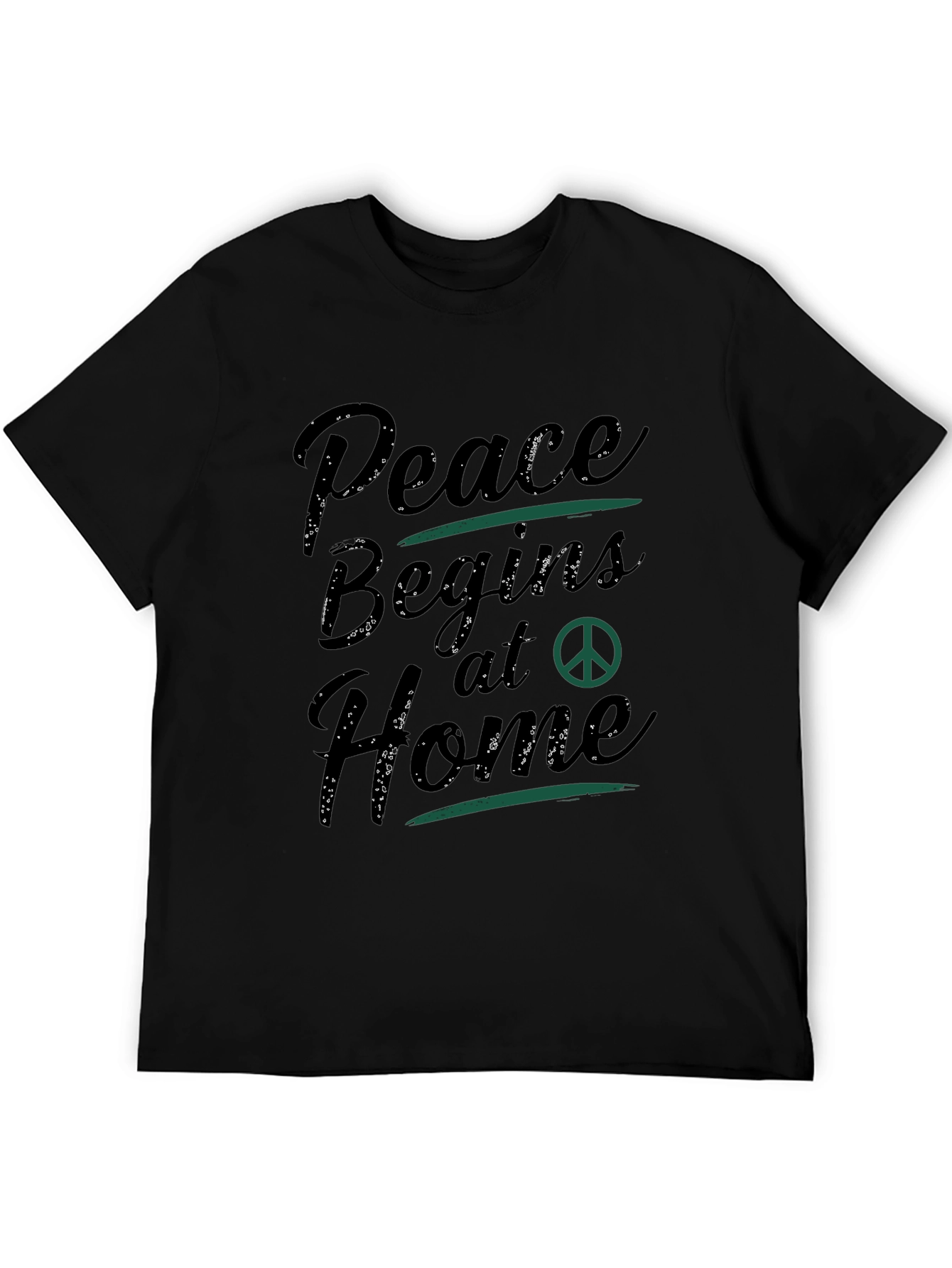 Peace Begins At Home Black T-Shirt