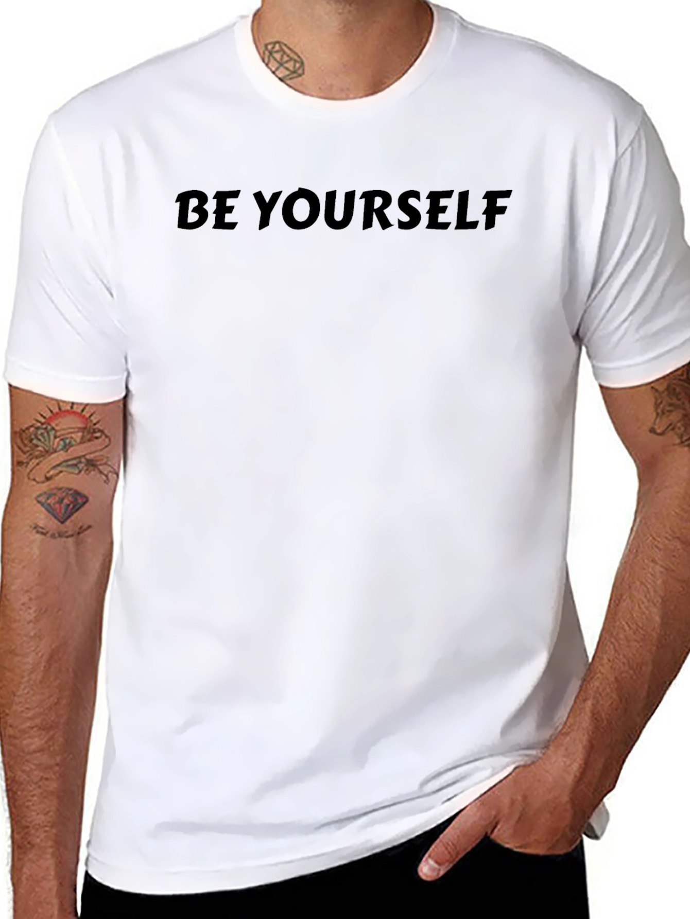 Be Yourself Black Tee