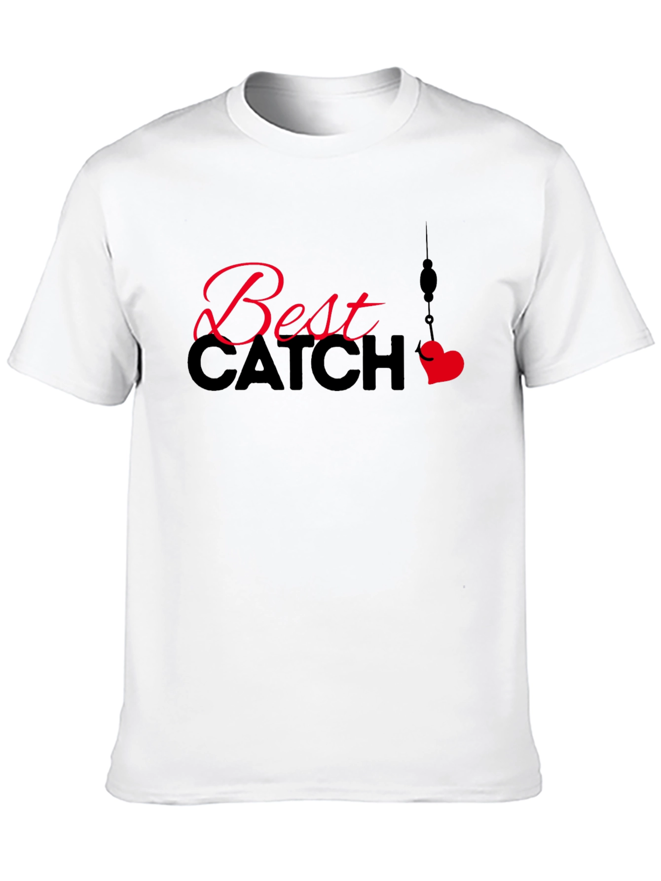 Best Catch Graphic Tee - Black Cotton T-Shirt