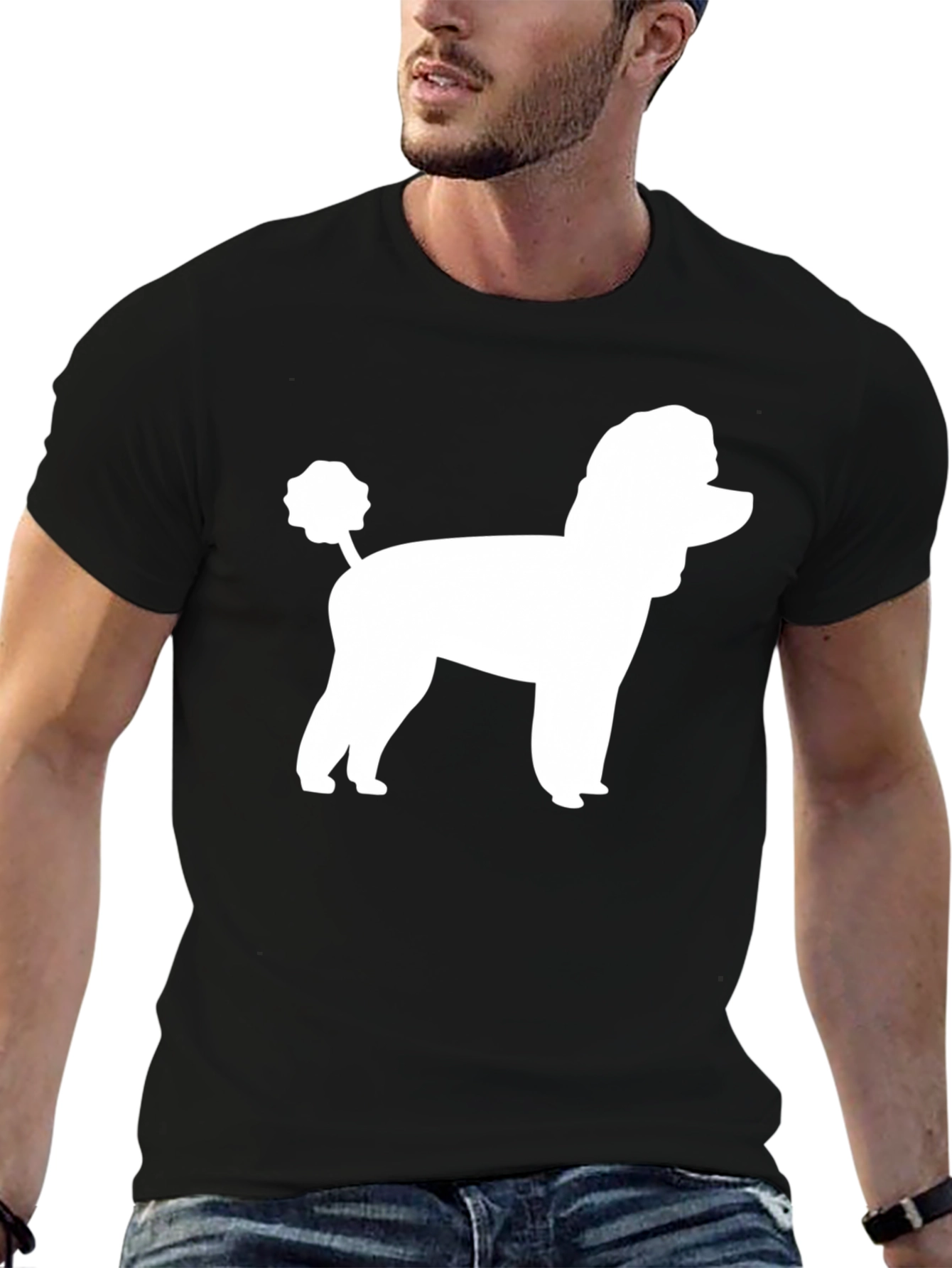 Poodle Silhouette Black T-Shirt