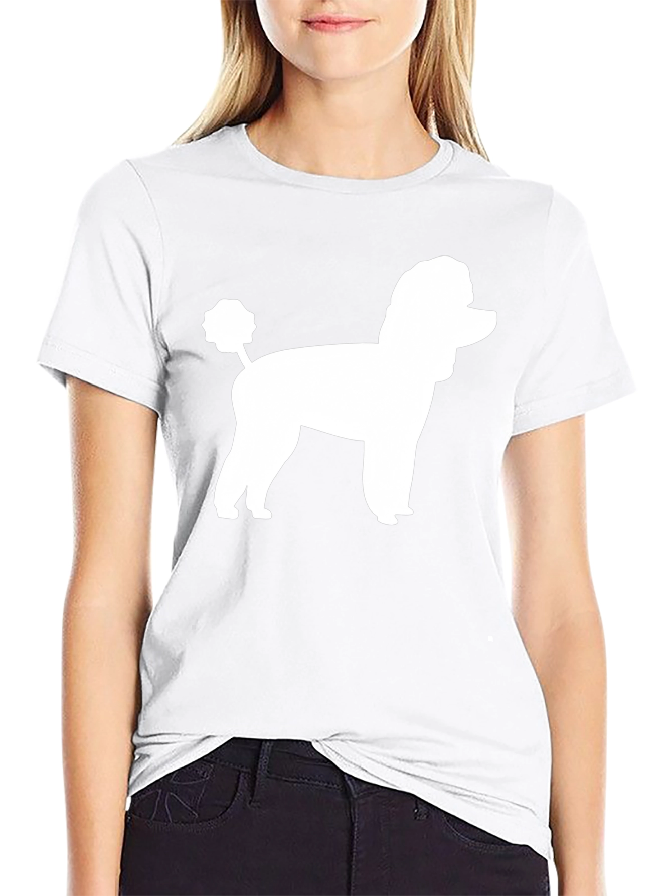 Poodle Silhouette Black T-Shirt