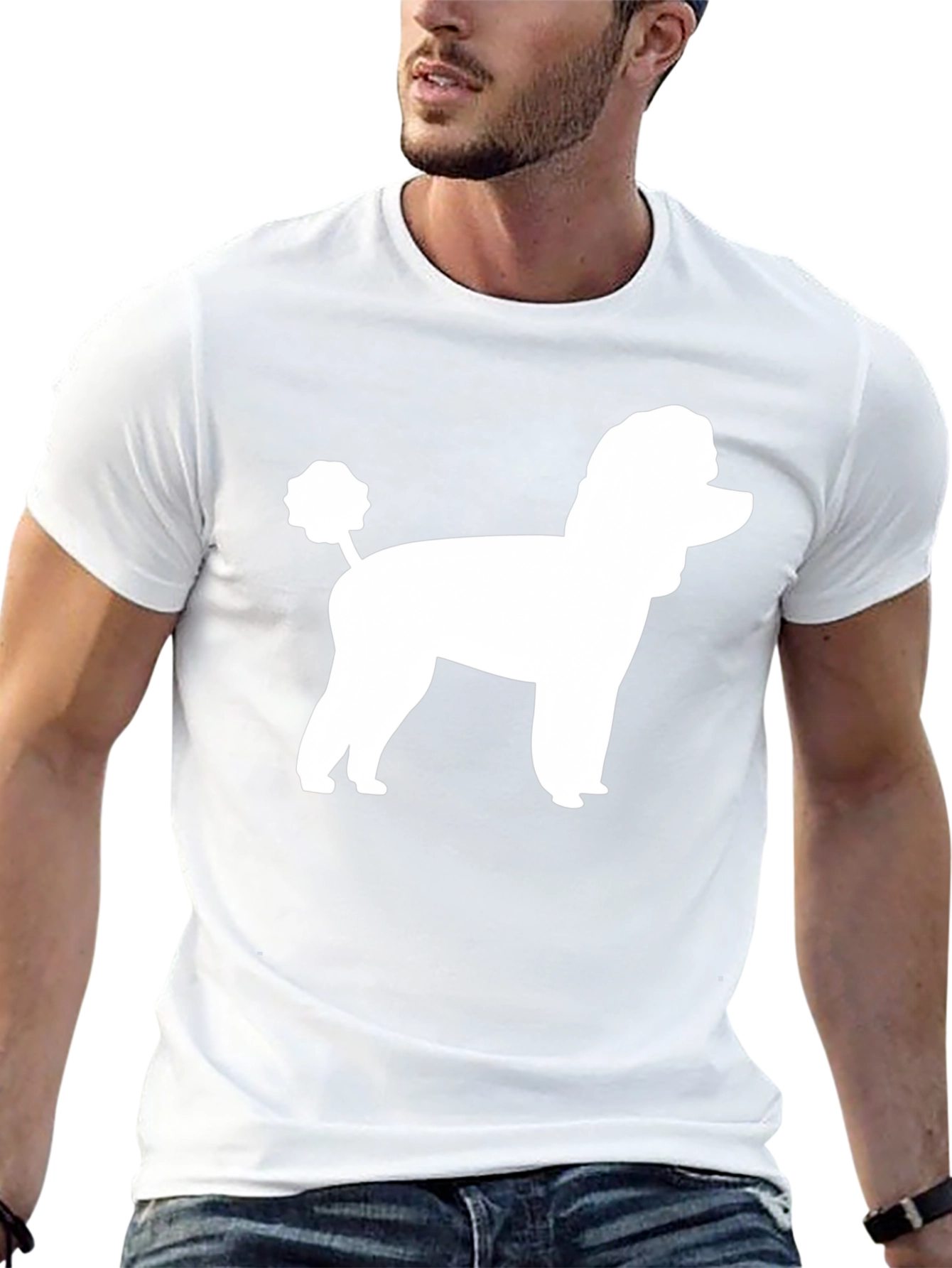 Poodle Silhouette Black T-Shirt