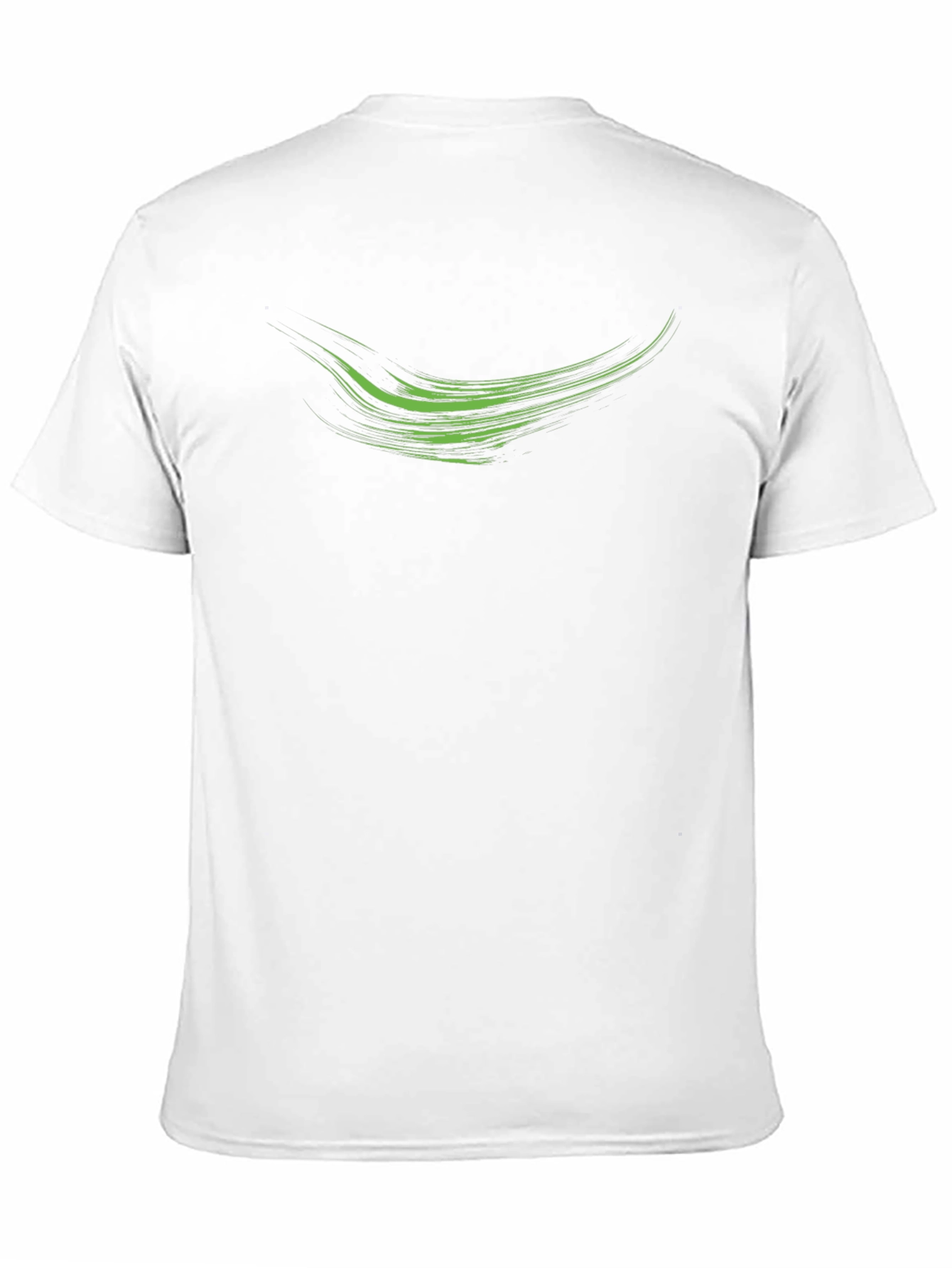 Green Brushstroke Graphic Tee - Casual Black T-Shirt