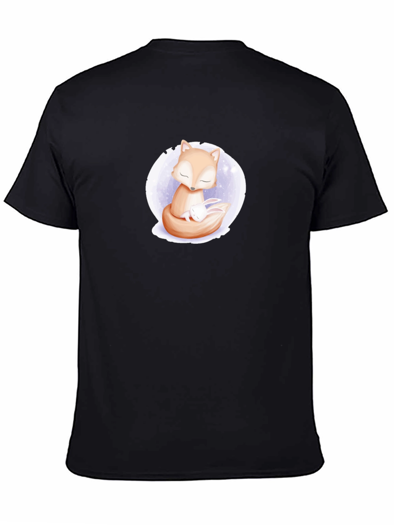 Cute Fox and Bunny Graphic T-Shirt