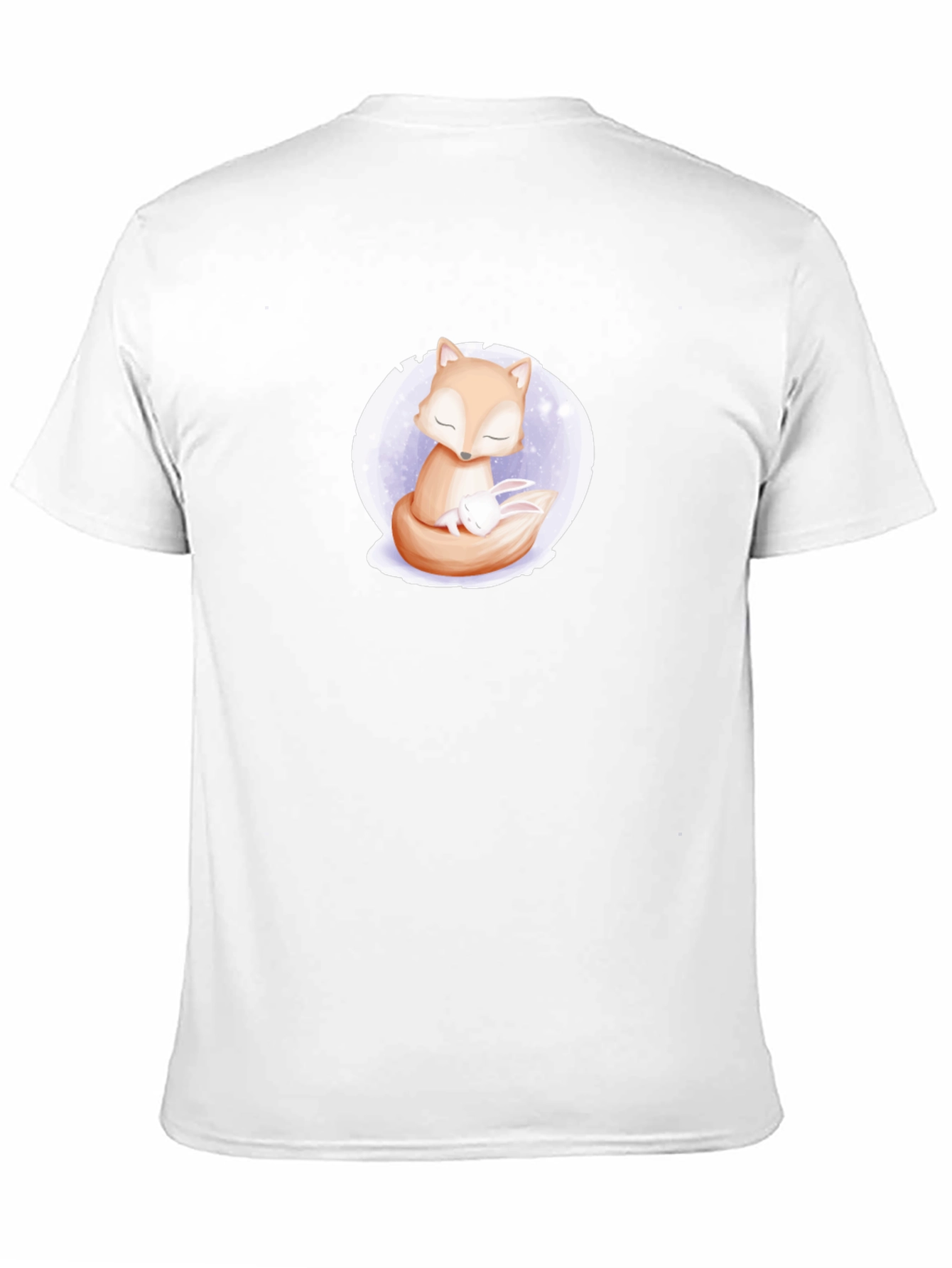 Cute Fox and Bunny Graphic T-Shirt