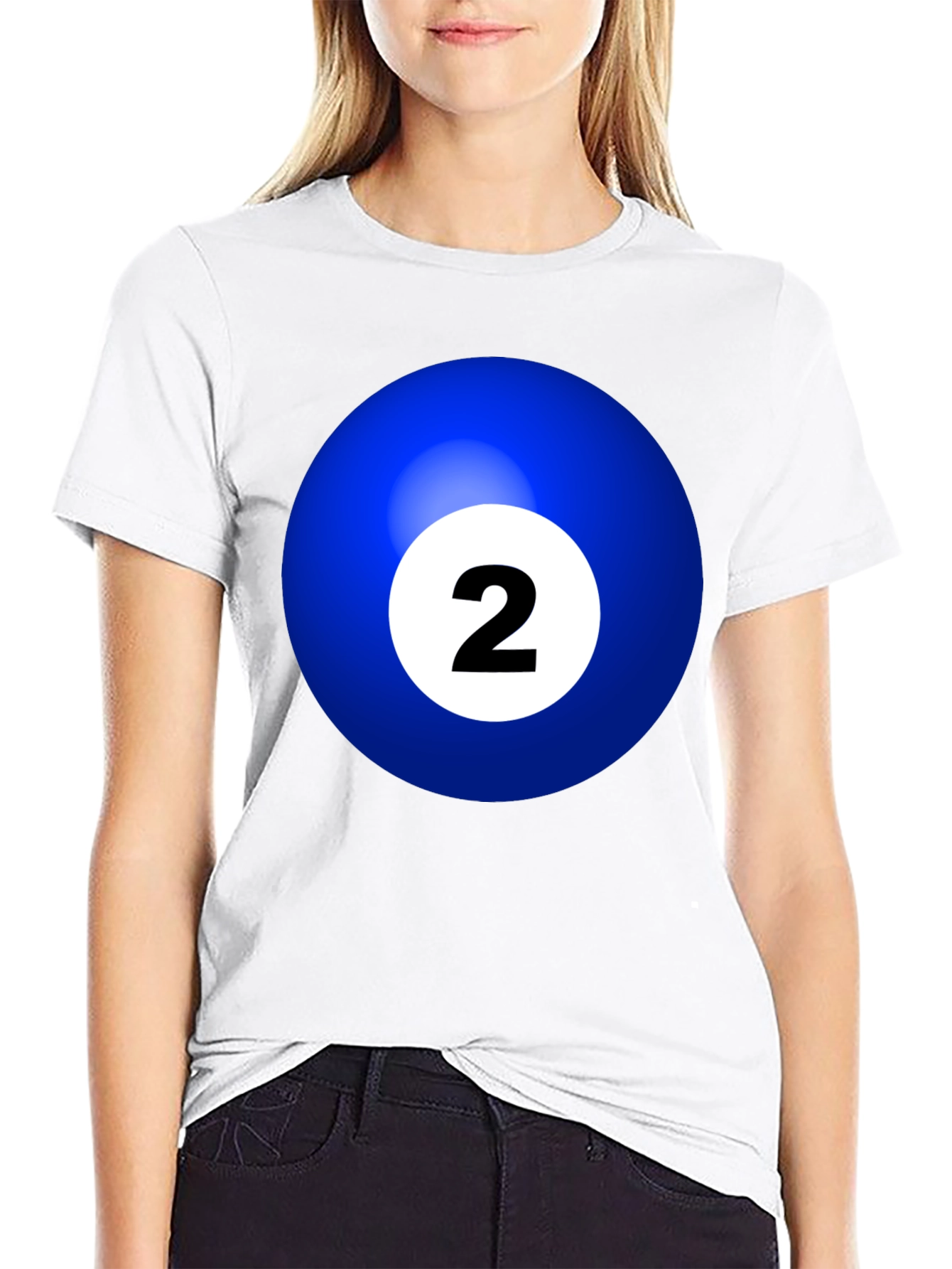 Blue Billiard Ball #2 T-Shirt