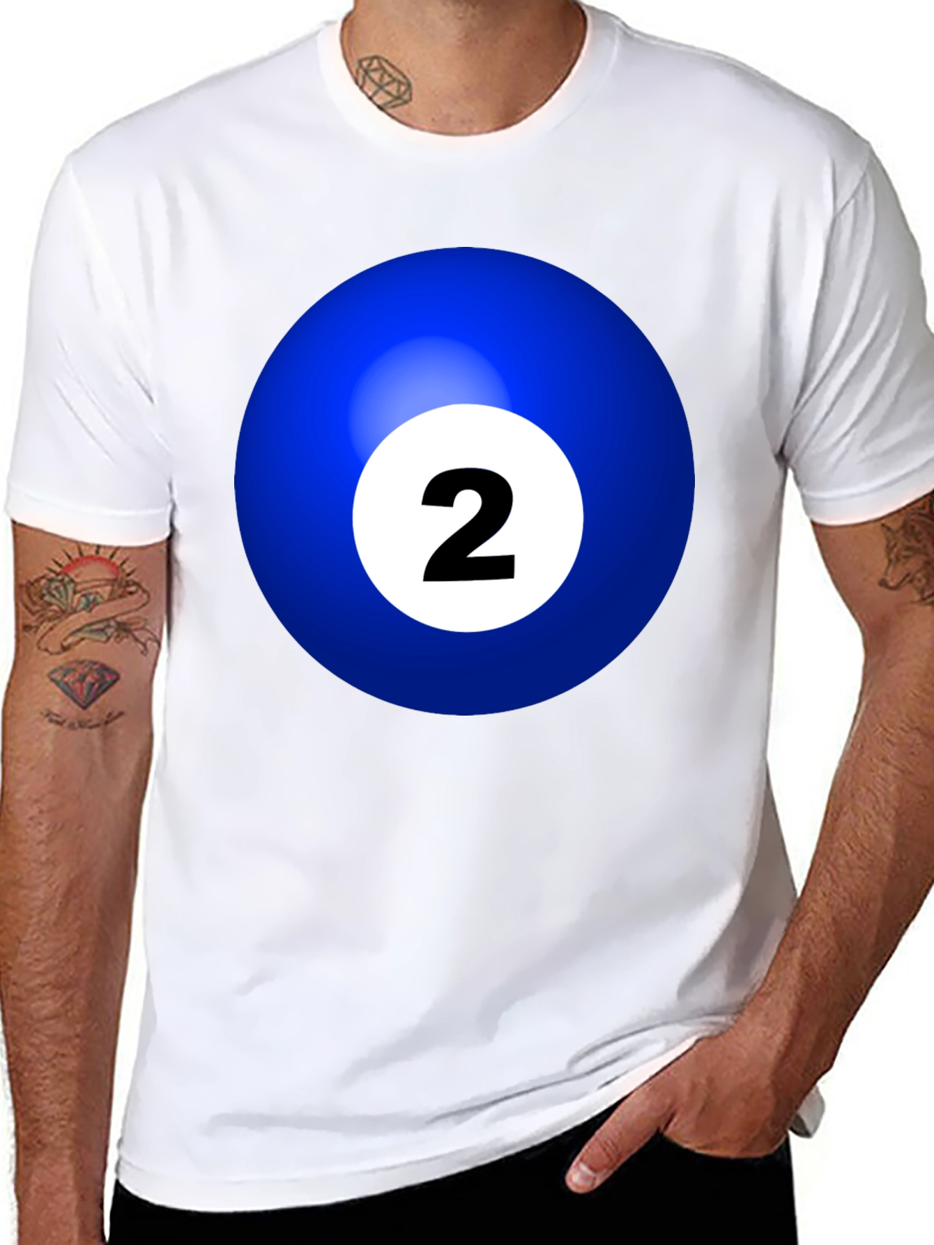 Blue Billiard Ball #2 T-Shirt