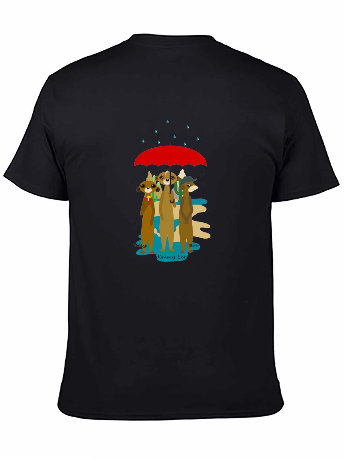 Meerkat Umbrella Graphic Tee - Soft Cotton Blend