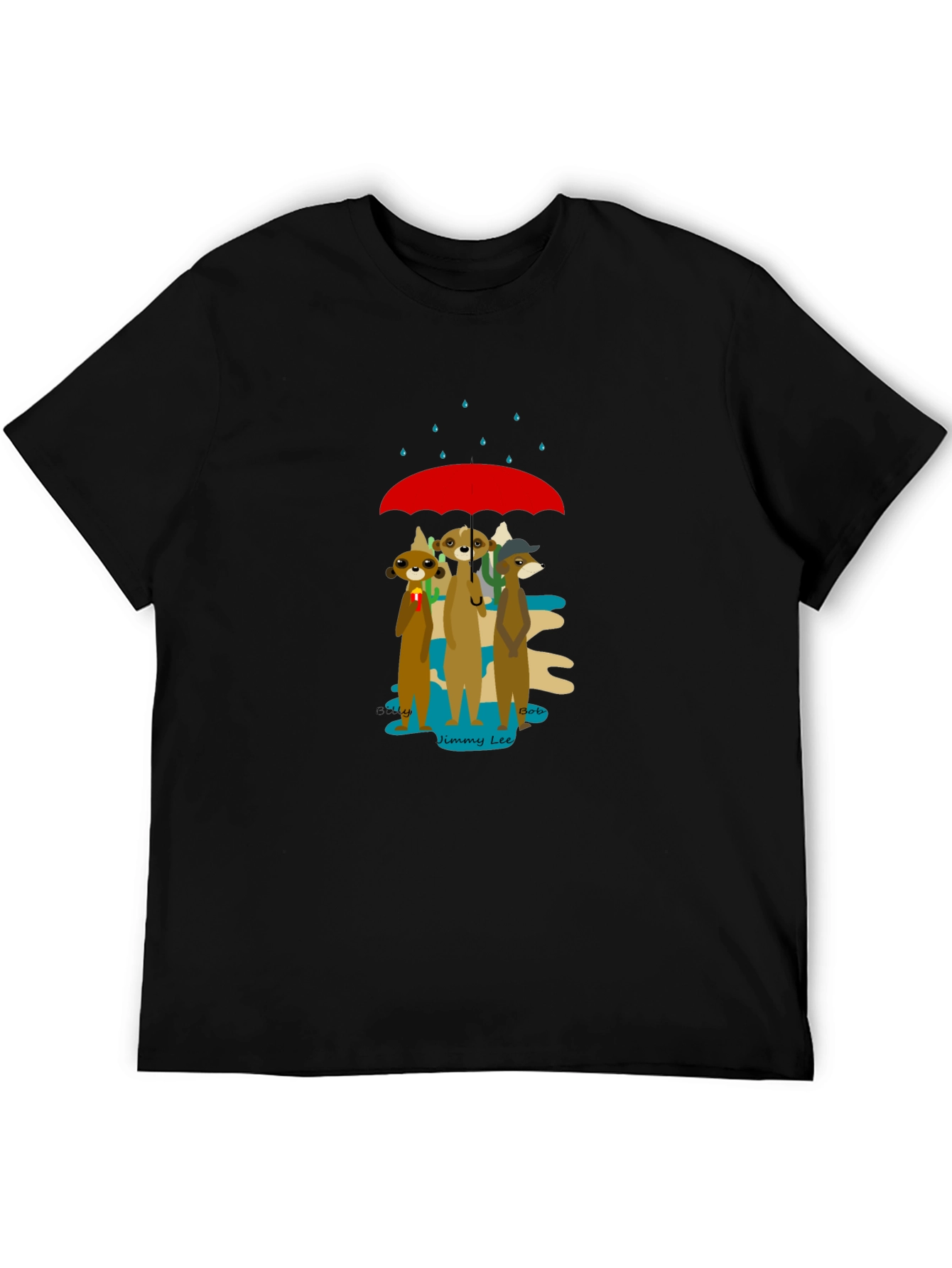 Meerkat Umbrella Graphic Tee - Soft Cotton Blend
