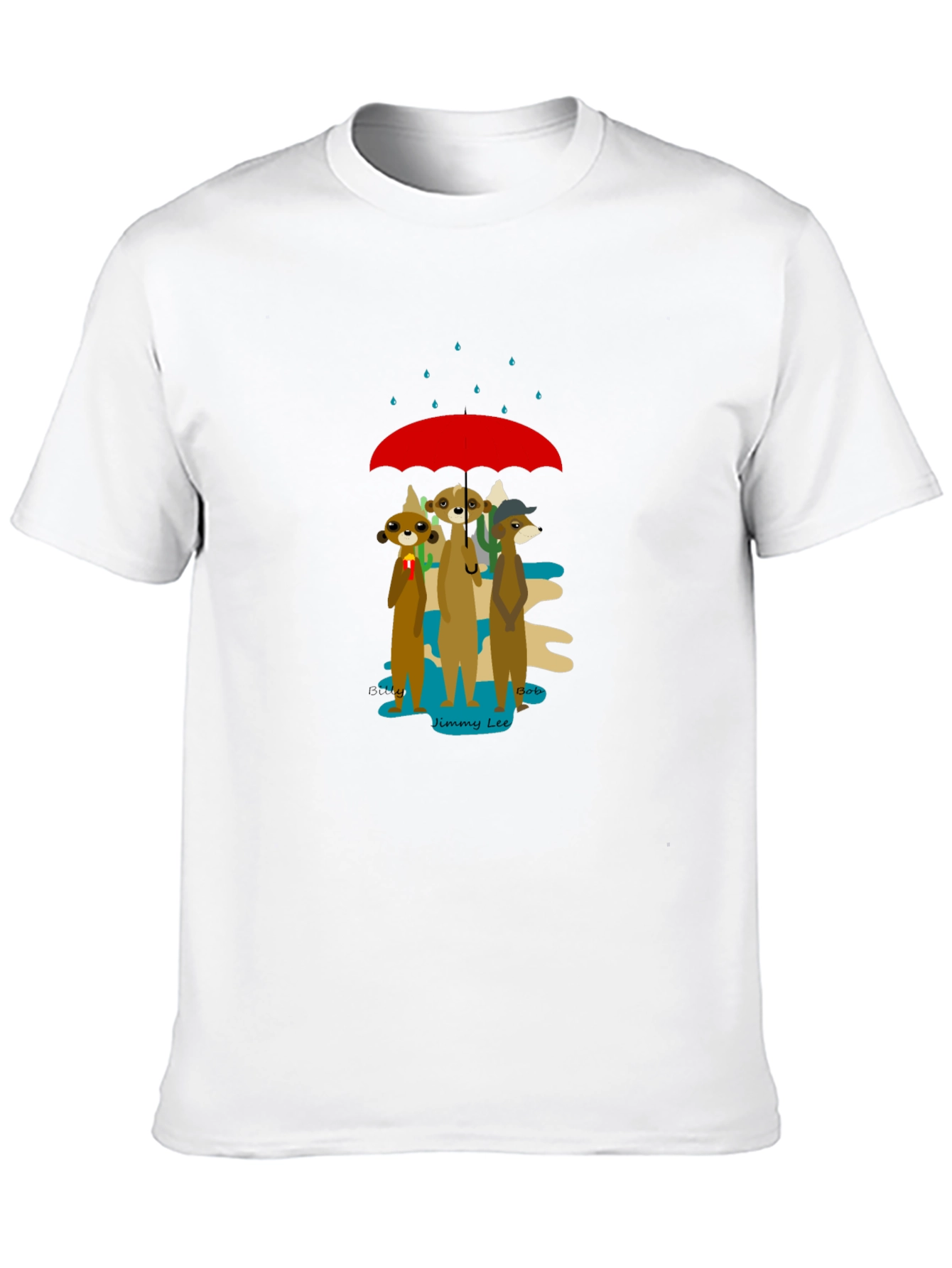 Meerkat Umbrella Graphic Tee - Soft Cotton Blend
