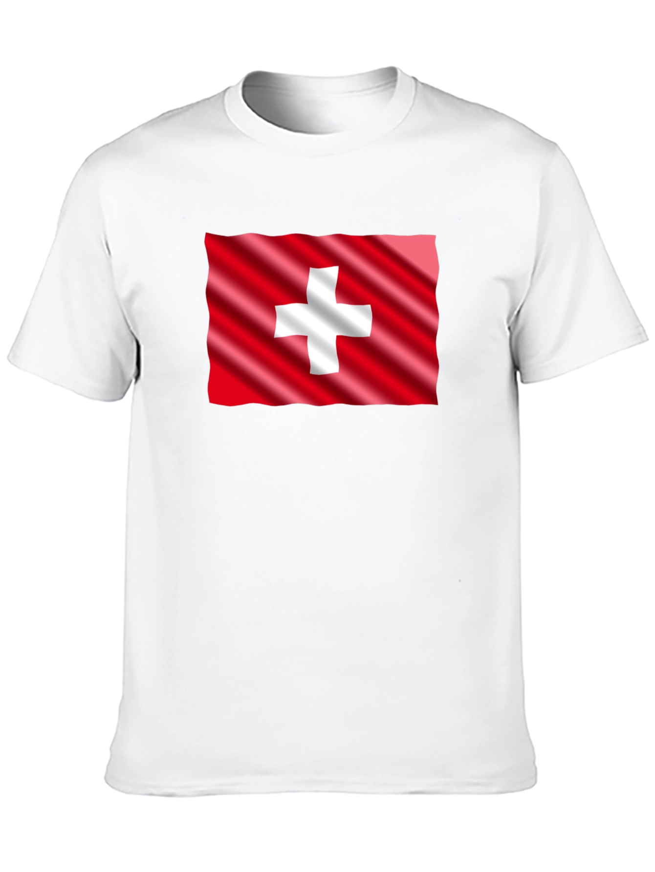 Switzerland Flag T-Shirt - Black