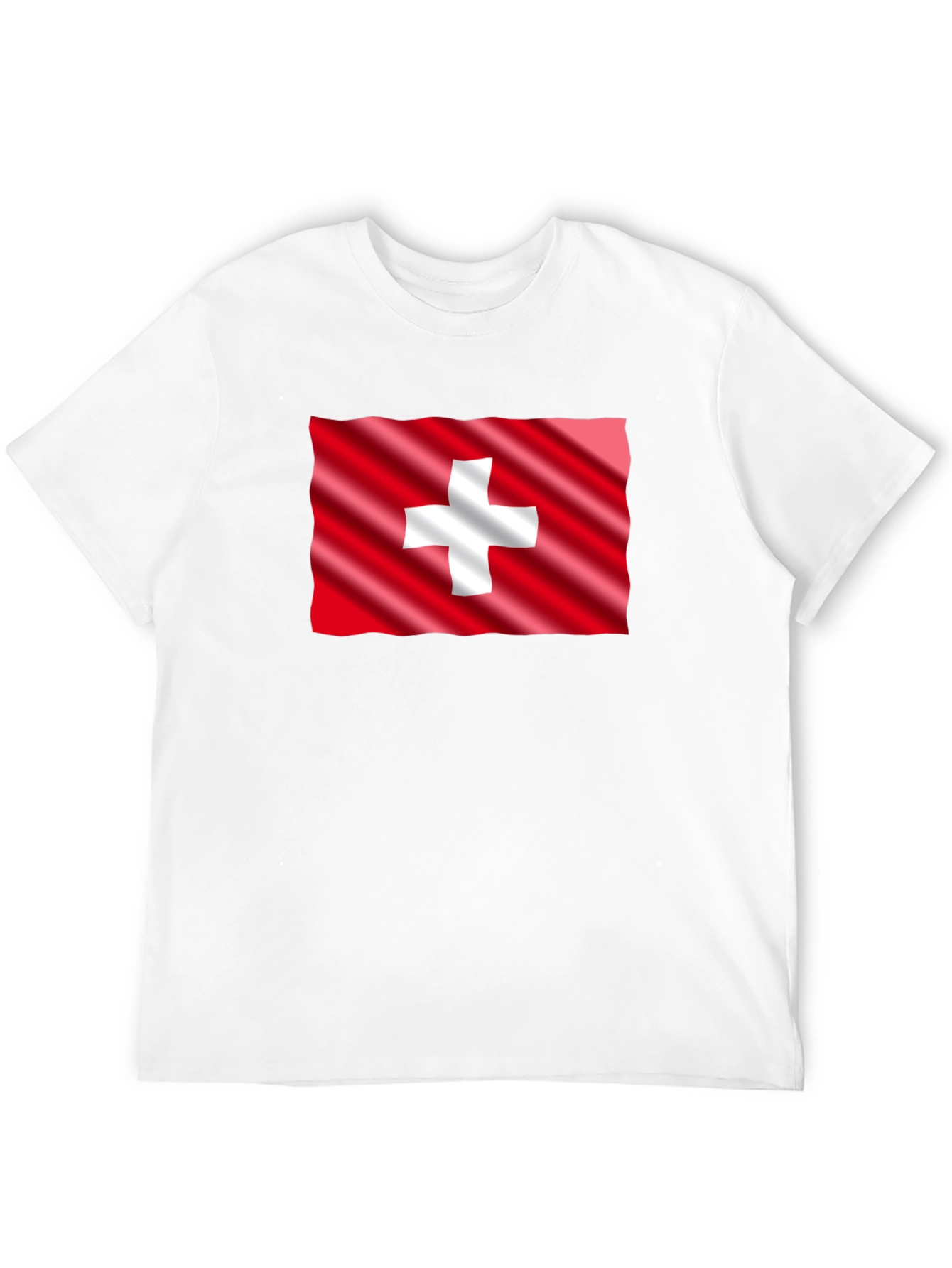 Switzerland Flag T-Shirt - Black