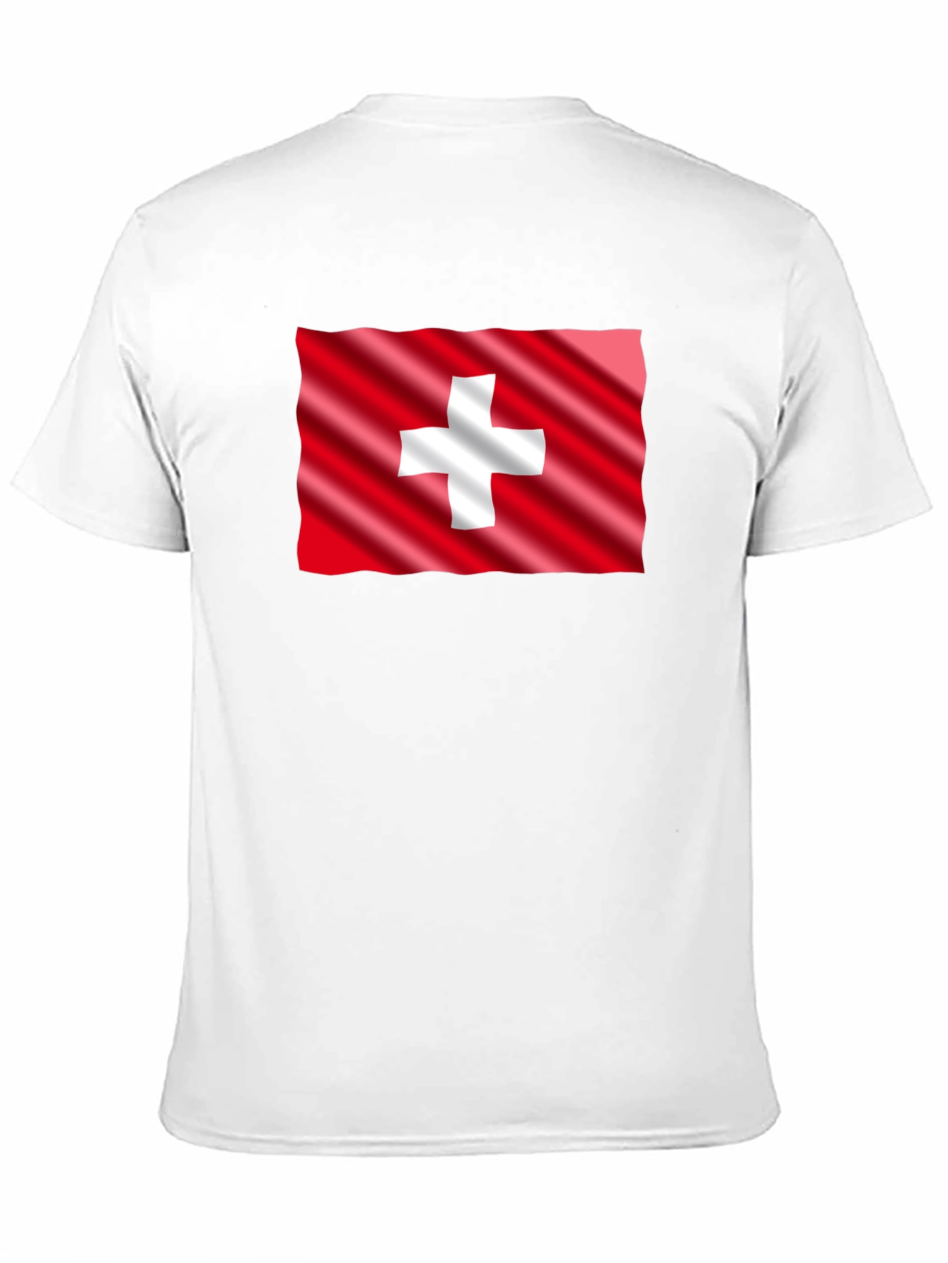Switzerland Flag T-Shirt - Black
