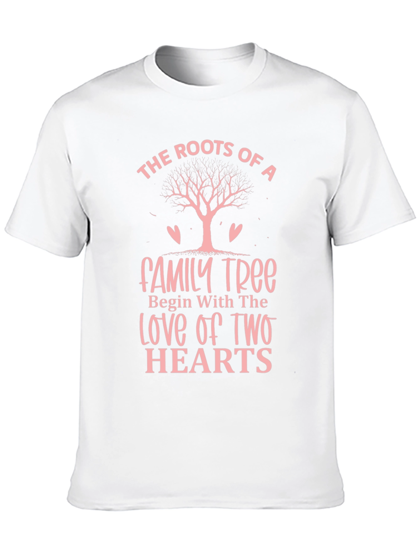 Family Tree Roots Graphic Tee - Love Hearts Design