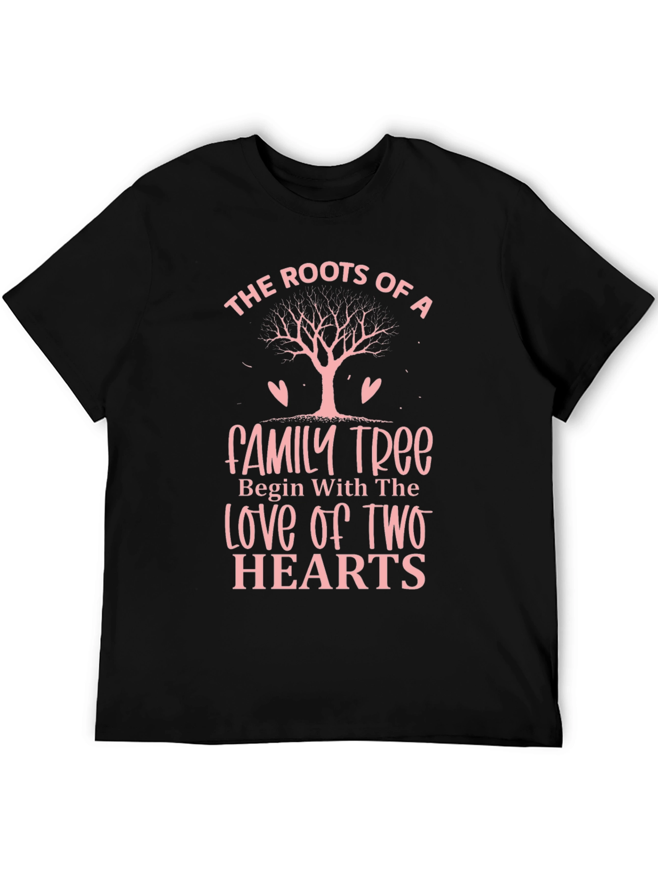 Family Tree Roots Graphic Tee - Love Hearts Design