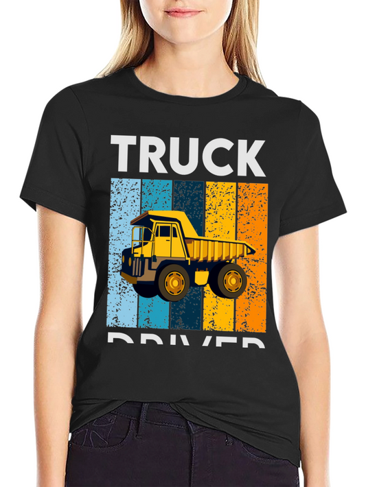 Truck Driver Retro Style Graphic T-Shirt
