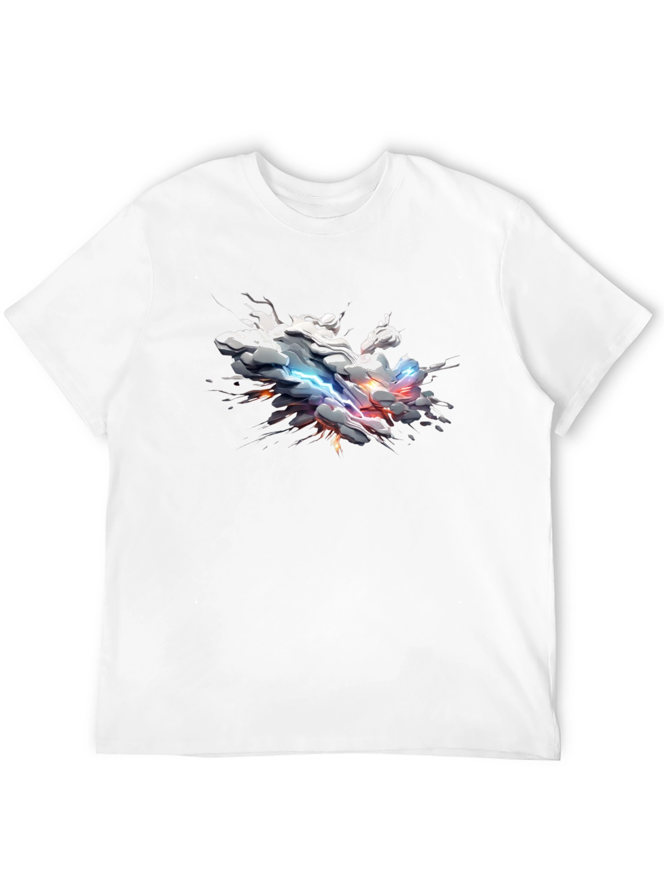 Abstract Lightning Cloud Graphic T-Shirt