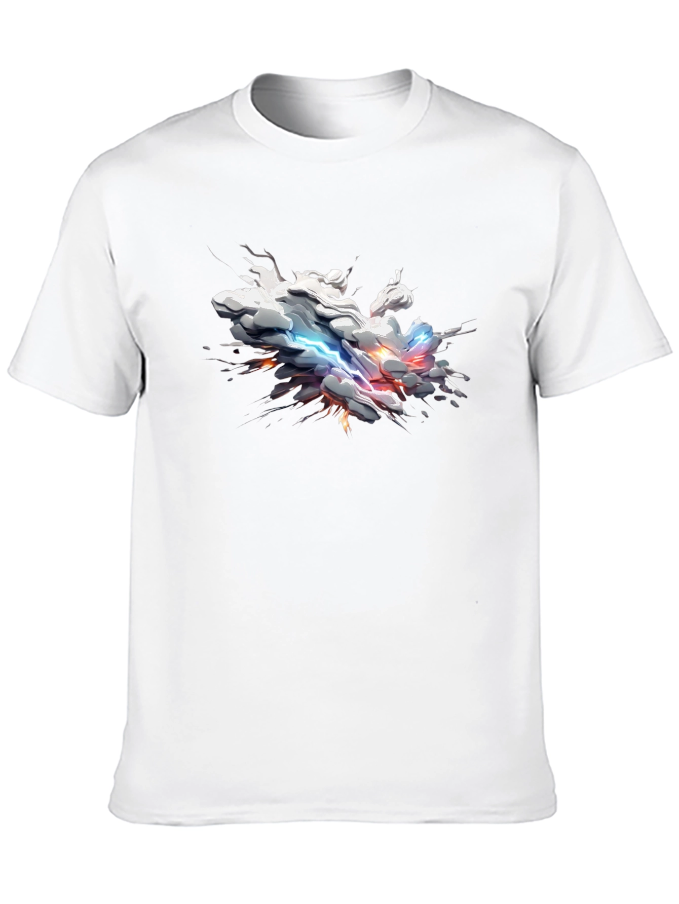 Abstract Lightning Cloud Graphic T-Shirt