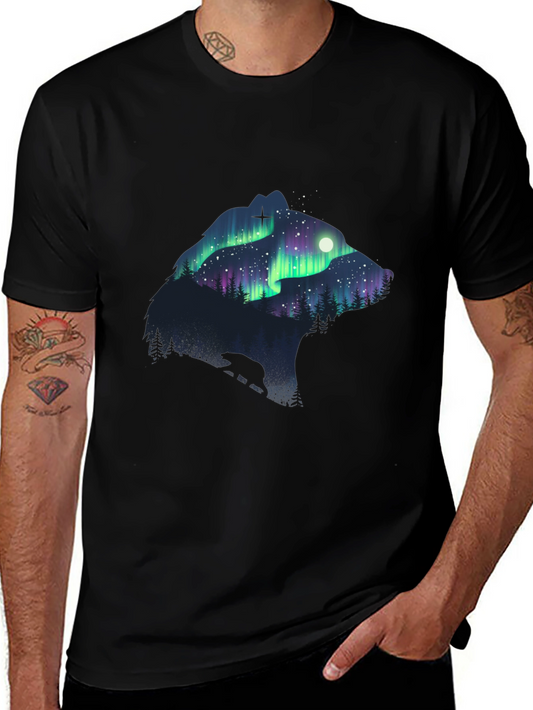 Aurora Bear Graphic Tee - Nature T-Shirt