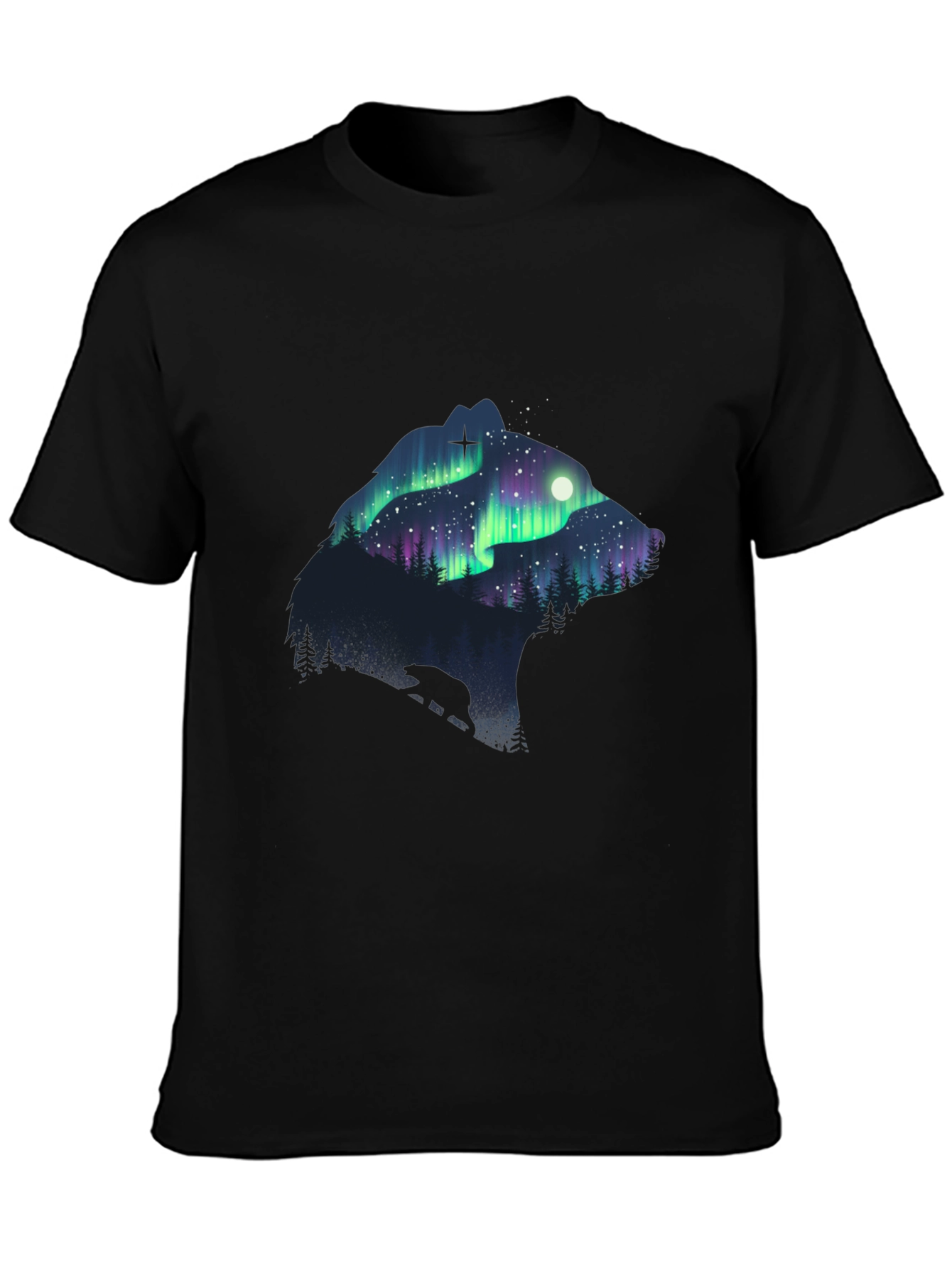 Aurora Bear Graphic Tee - Nature T-Shirt