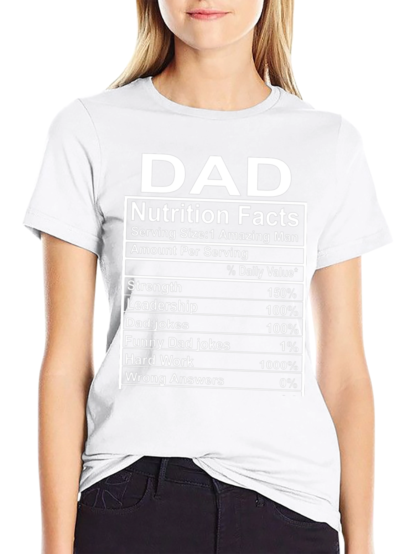 Dad Nutrition Facts Funny Graphic T-Shirt