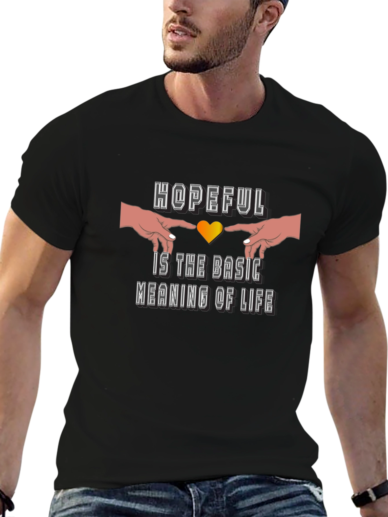 Hopeful Meaning of Life Black Graphic Tee