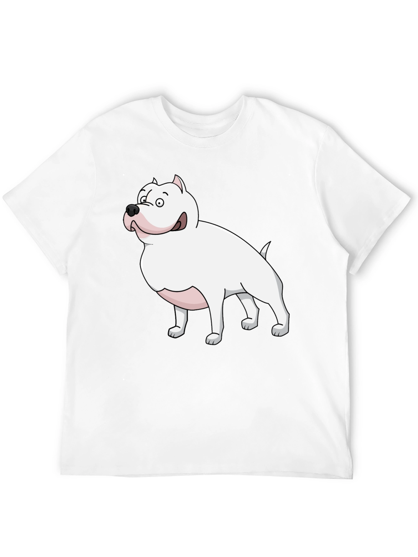 Cartoon Dog Graphic Tee - Black T-Shirt