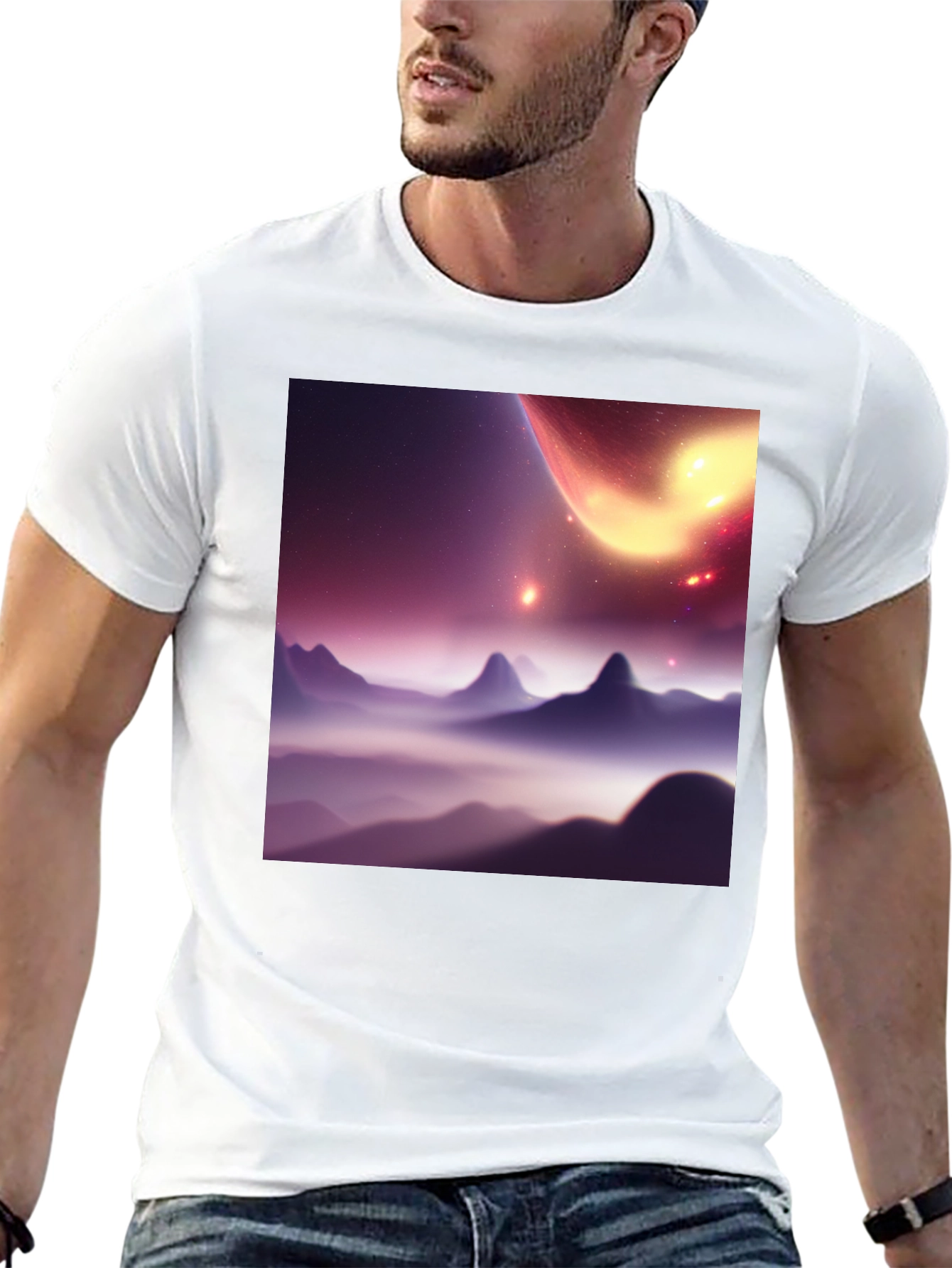 Cosmic Vista Black T-Shirt