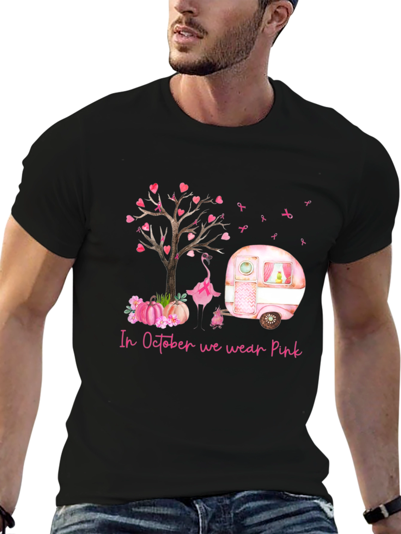 Pink October Awareness Camping Tee