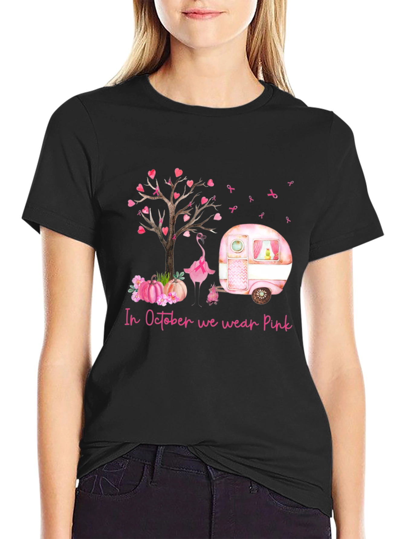 Pink October Awareness Camping Tee
