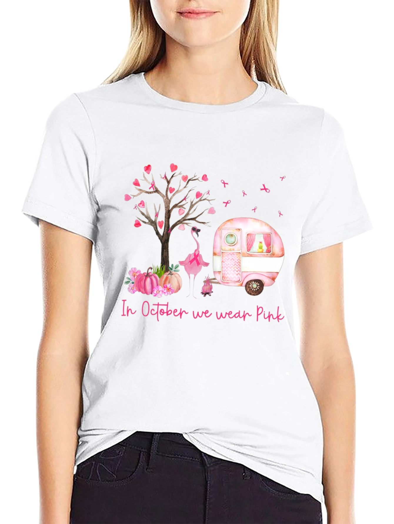 Pink October Awareness Camping Tee