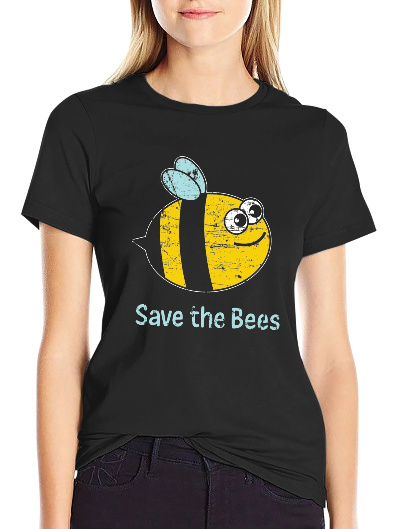 Save The Bees Graphic Tee - Black T-Shirt