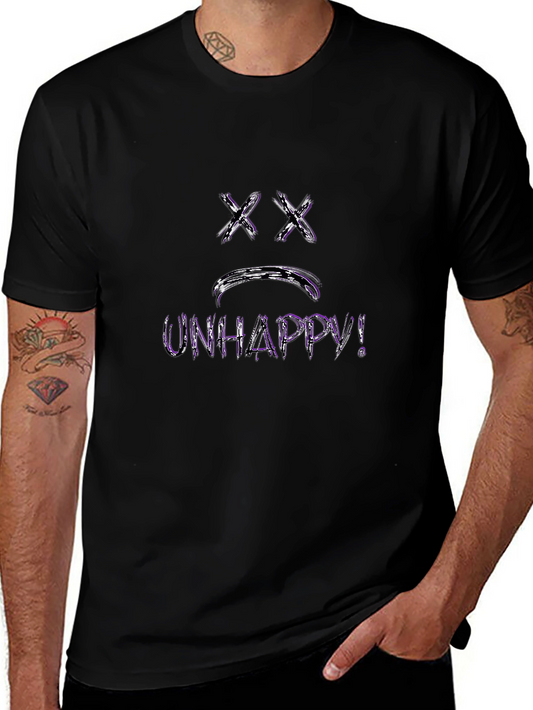 Unhappy Graphic Black T-Shirt